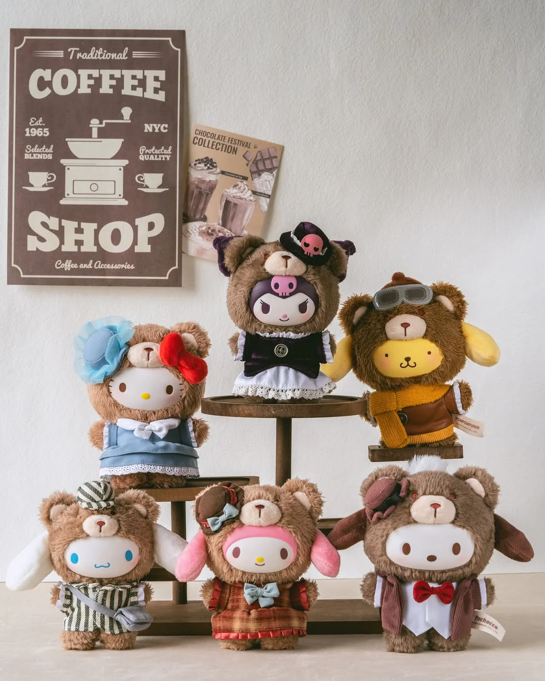 Sanrio  characters cute Afternoon tea  Vinay plush blind box